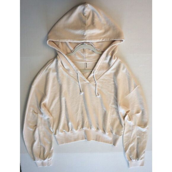 FP Movement OB2080058 Women's Sz S Beige Playbook Cropped Pullover Hoodie - Picture 9 of 10